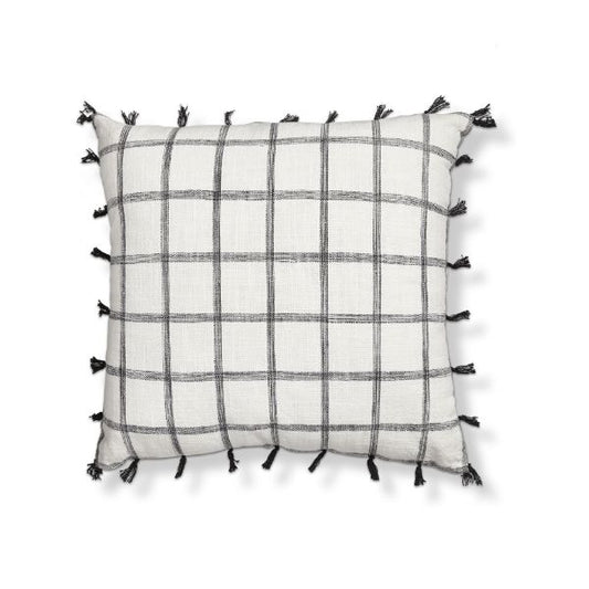 Tassel Check Pillow