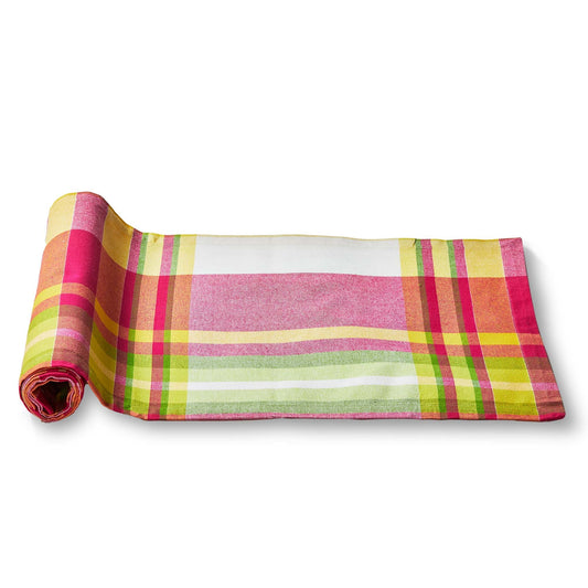 Lemon-Cello Plaid Table Runner