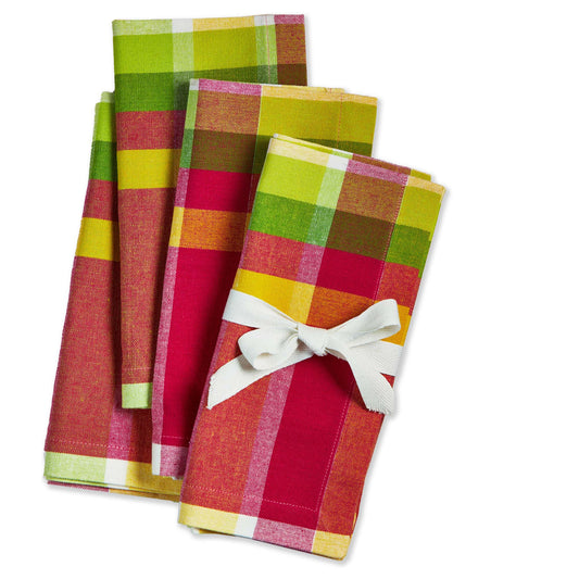 Lemon-Cello Plaid Napkins Set of 4