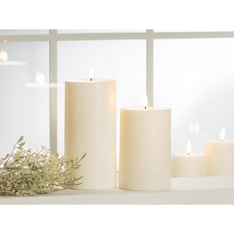 Ivory LED Pillar Candle 3x4