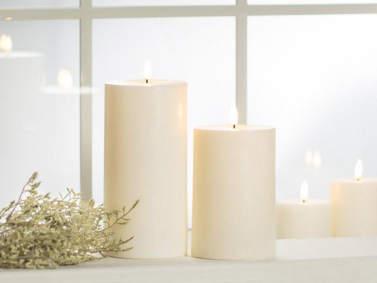 LED Pillar Candle-3x4"H Off White