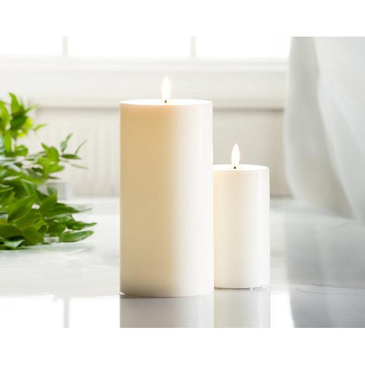 Ivory LED Pillar Candle 3x6