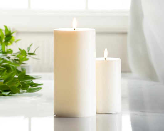 LED Pillar Candle-3x6"H Off White