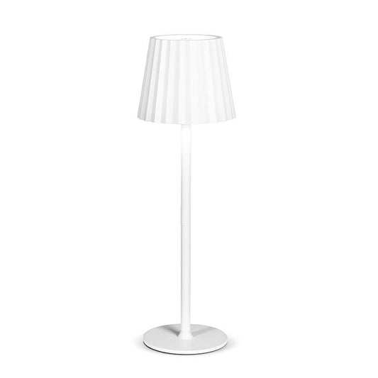 Fluted Shade LED Lamp, White