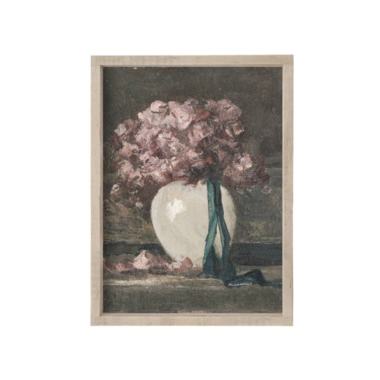 Antiqued Flower Print 12 x9