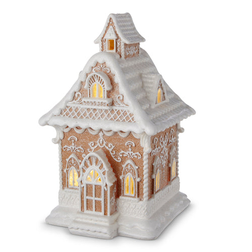 Lighted Gingerbread House 13”