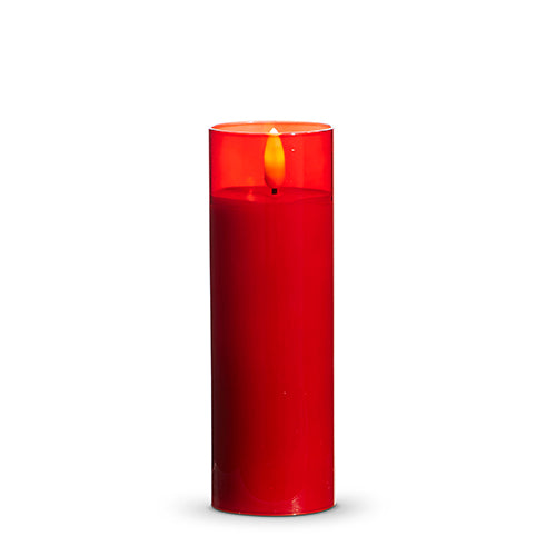 Red Glass Candle 2x6”