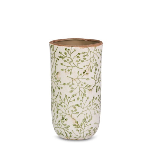 Taupe Floral Vase