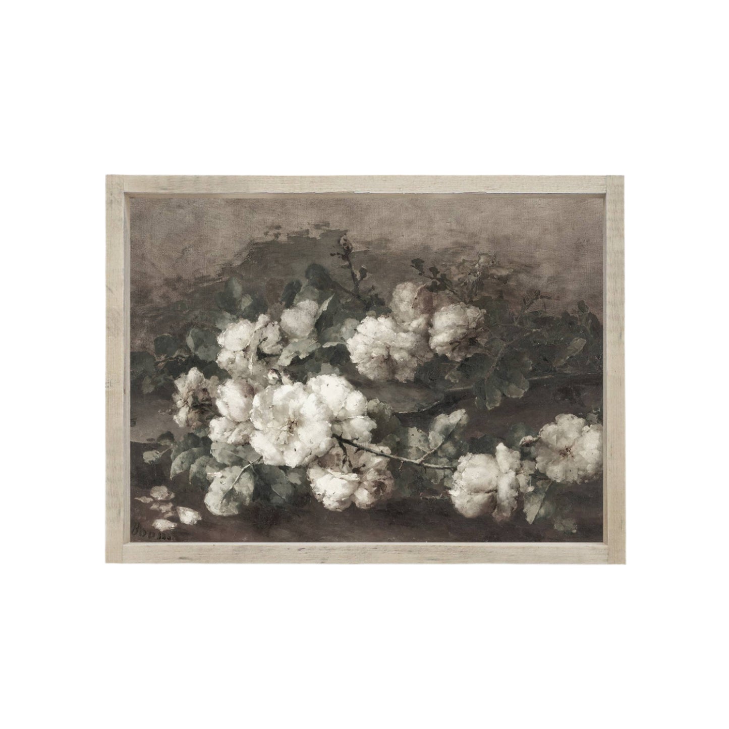 Vintage Dark Flowers Print