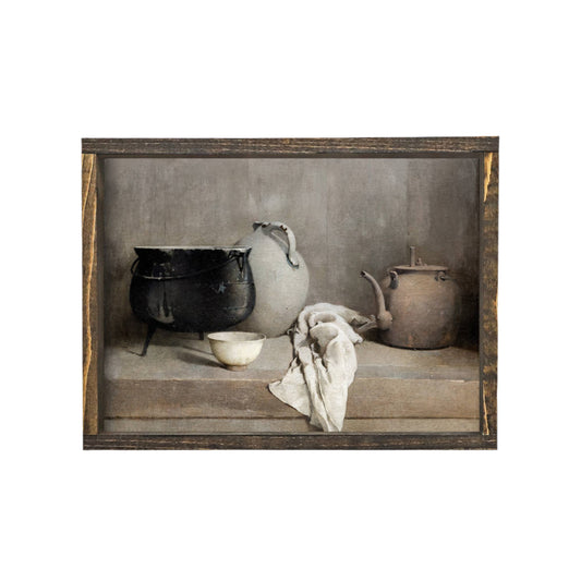 Vintage European Clay Pots Print