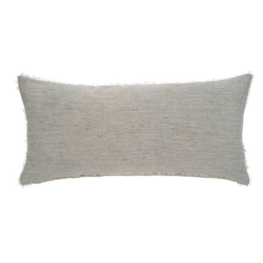 Grey Stripe Lina Linen Pillow 14x31