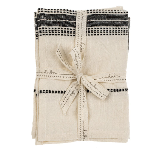 Portofino Black Tea Towel Set