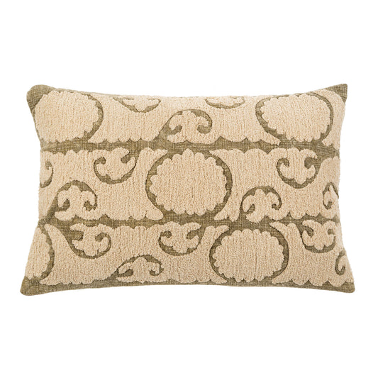 Suzani Boucle Pillow, Sage