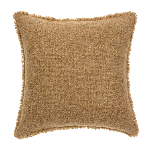 Fringed Boucle Pillow, Terracotta