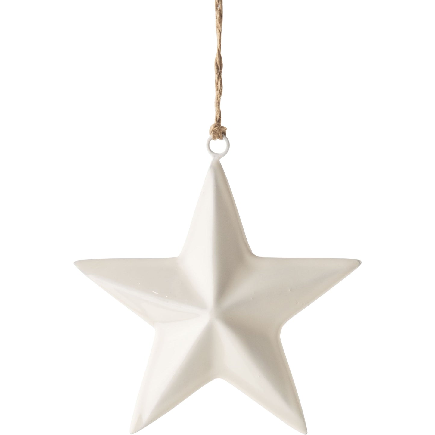 White Enamel Star Ornament, Large