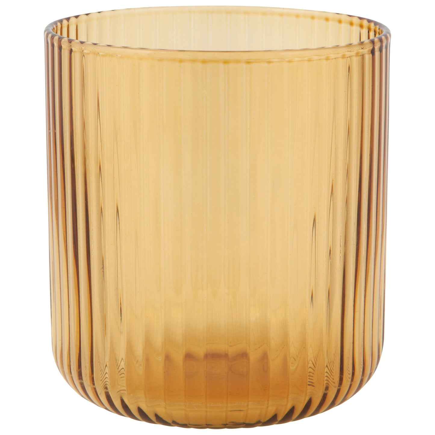 Amber Short Fluted Tumbler