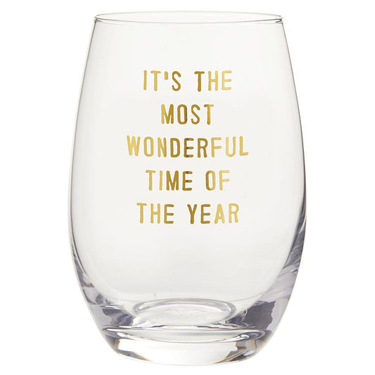 Wonderful Time Wine Glass