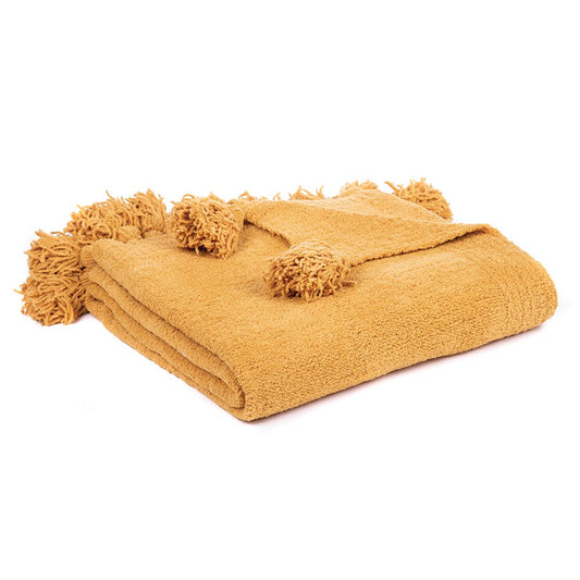 Paddington Mustard Chenille throw