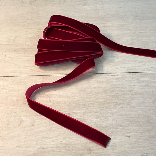 Burgundy Classic Velvet Ribbon