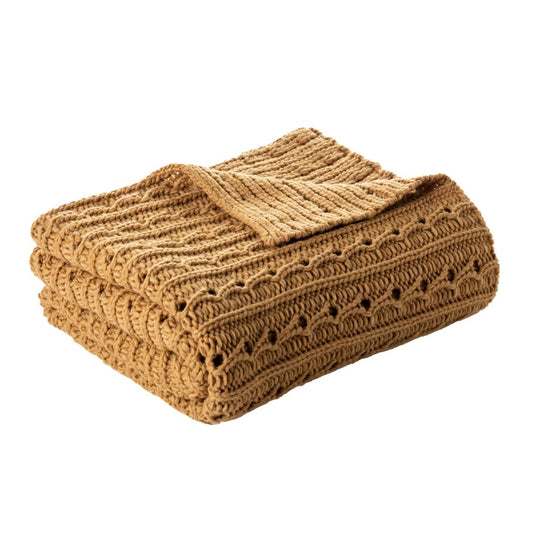 Dalida Mustard Knit Throw