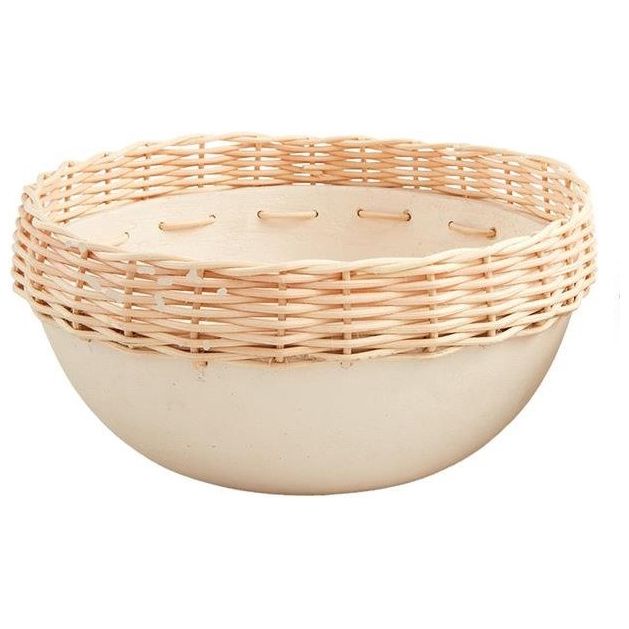 Paper Mache & Rattan Bowl, Large