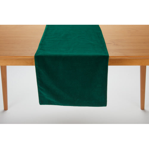 Velvet Table Runner, Green