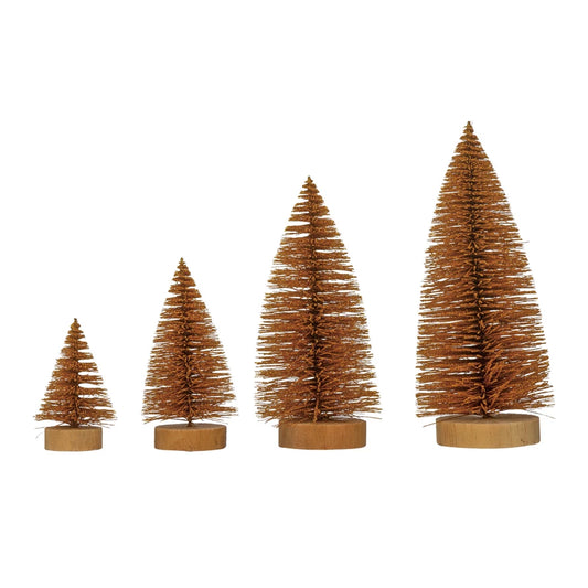 Mustard Sisal Bottle Brush Trees